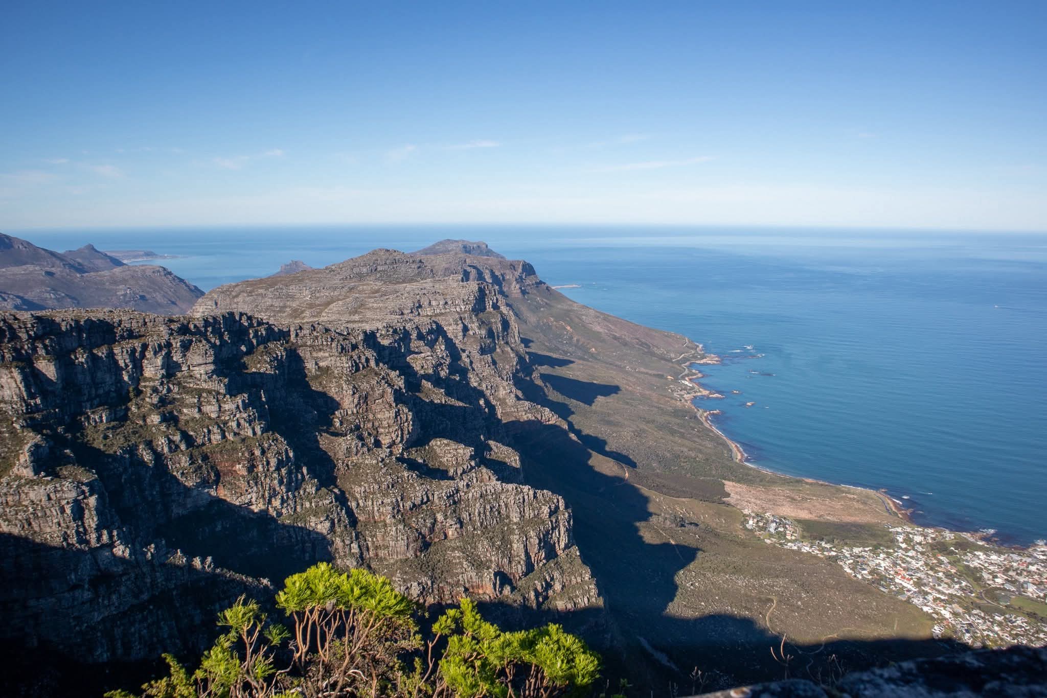 The view from the top of table mountain